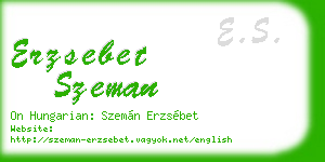 erzsebet szeman business card