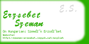 erzsebet szeman business card